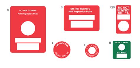 NDT Inspection Point Labels – Splitter NDT Inc.